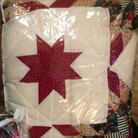 Star Point Patchwork Quilts - King Country Quilt - Picture 3 of 8